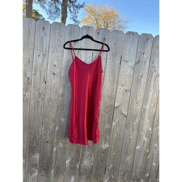 Vintage Vanity Fair Red Nightgown Slip Dress Lingerie Size 38 (small) Sexy Small - Picture 1 of 8
